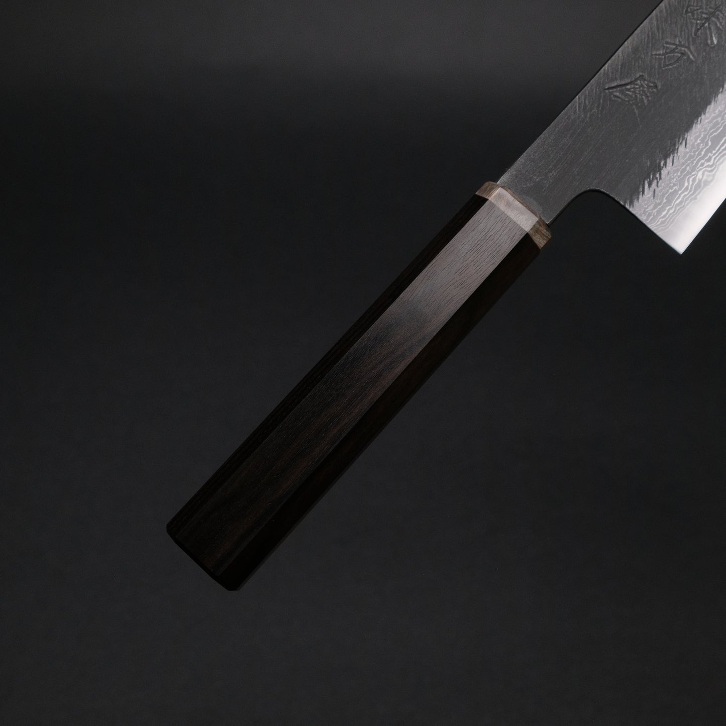 Ajikataya White #2 Matsuba Damascus Gyuto 210 Ebony x Stabilizedwood Handle (#12)