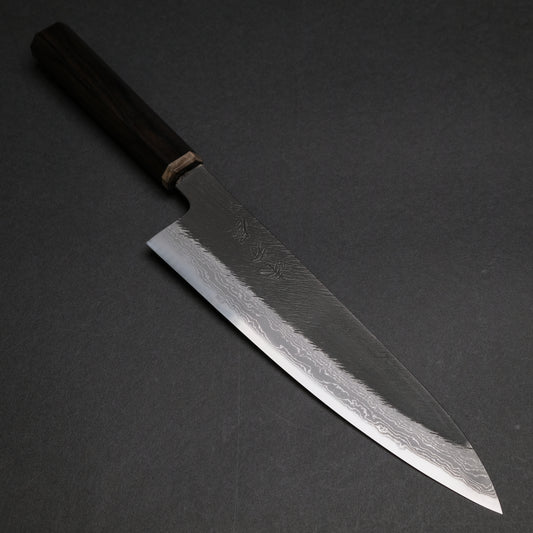 Ajikataya White #2 Matsuba Damascus Gyuto 210 Ebony x Stabilizedwood Handle (#12)