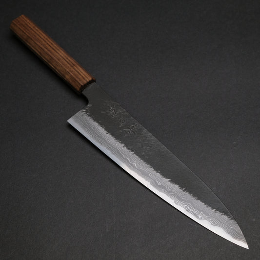 Ajikataya White #2 Matsuba Damascus Gyuto 210 Obankole Handle (#14)