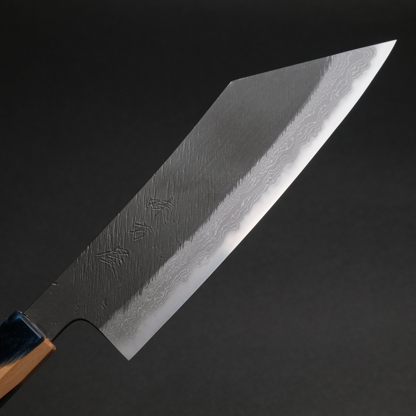 Ajikataya White #2 Matsuba Damascus Hakata 180 Olive/ Resin Handle (#24)