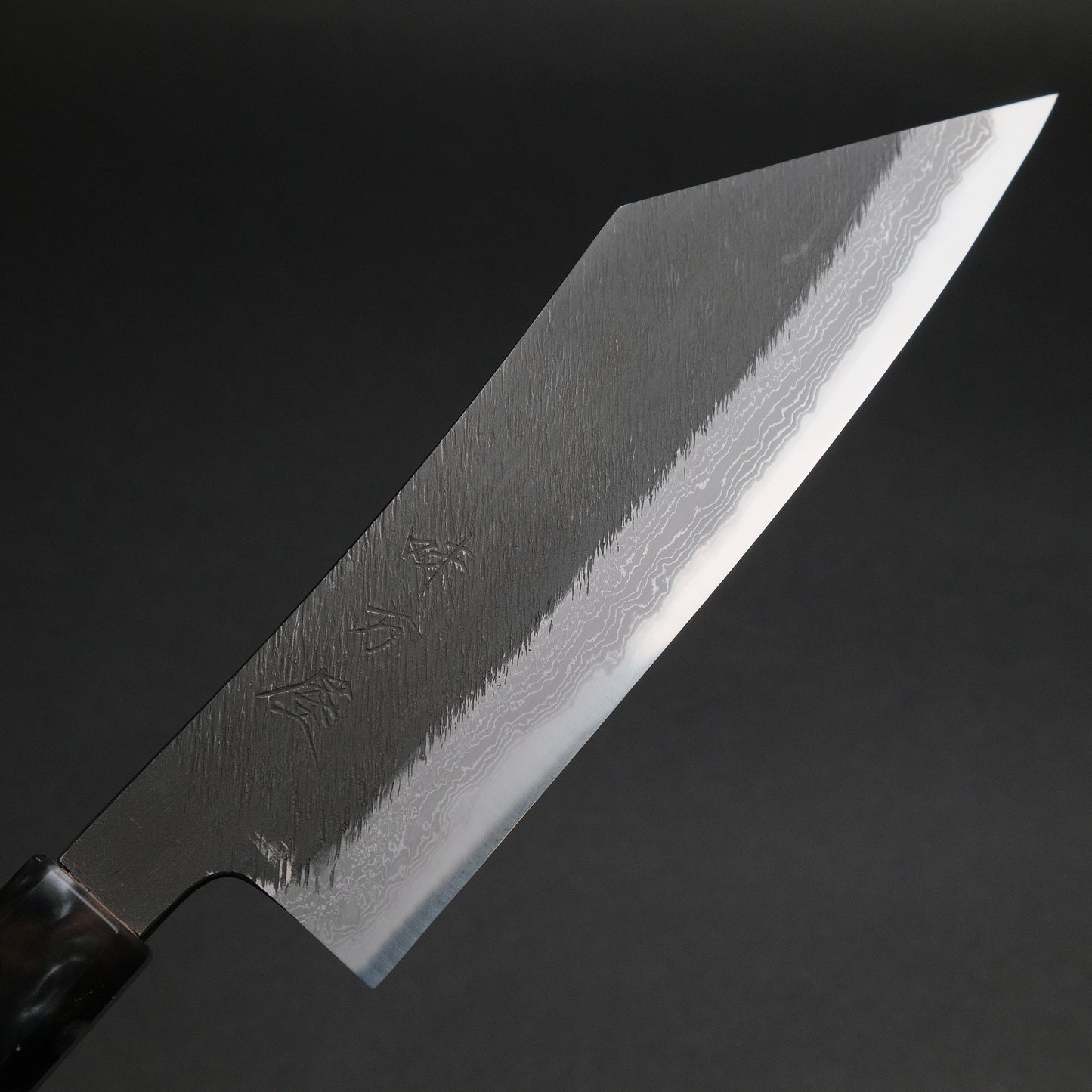 Ajikataya White #2 Matsuba Damascus Hakata 180 Olive/ Resin Handle (#24)