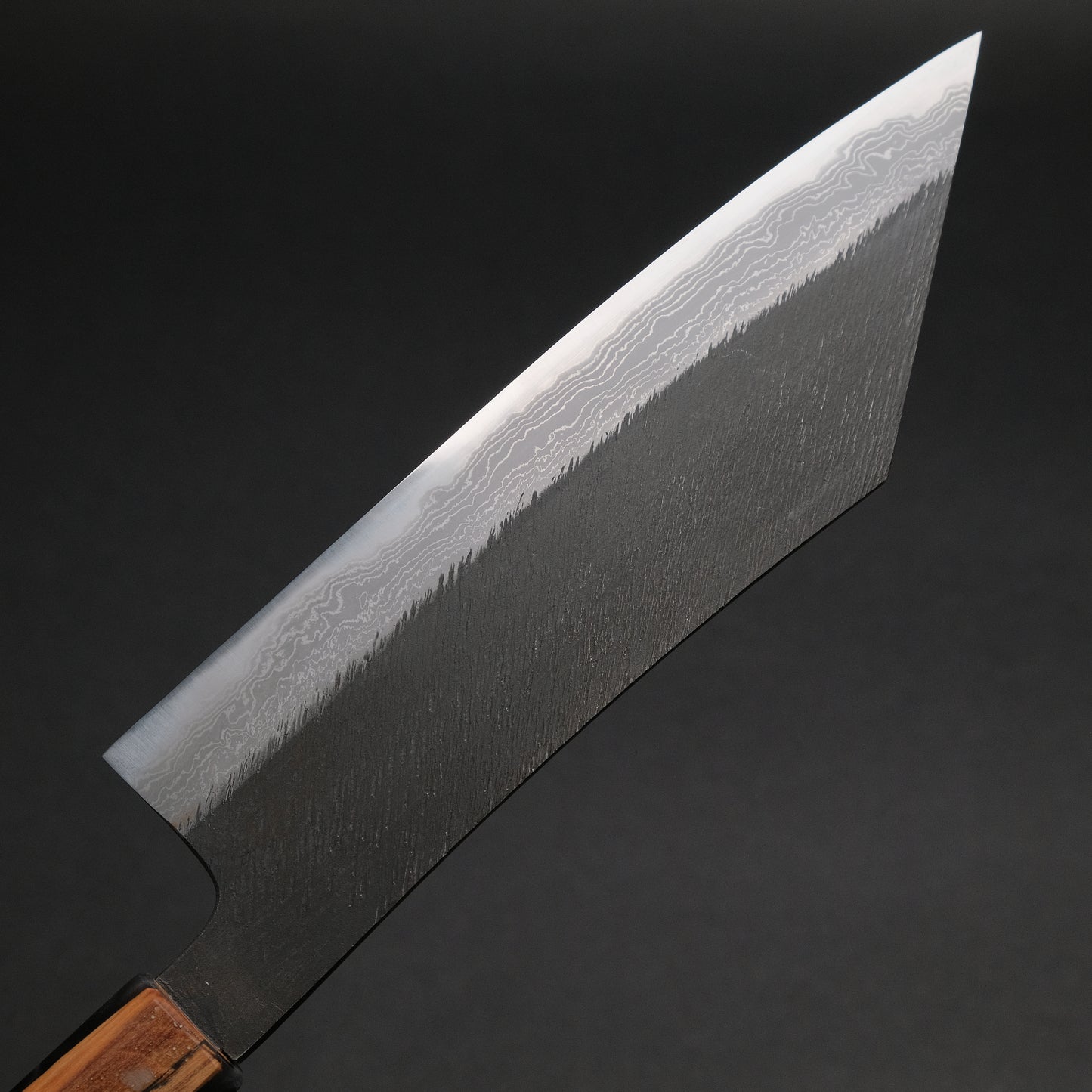 Ajikataya White #2 Matsuba Damascus Hakata 180 Olive/ Resin Handle (#24)