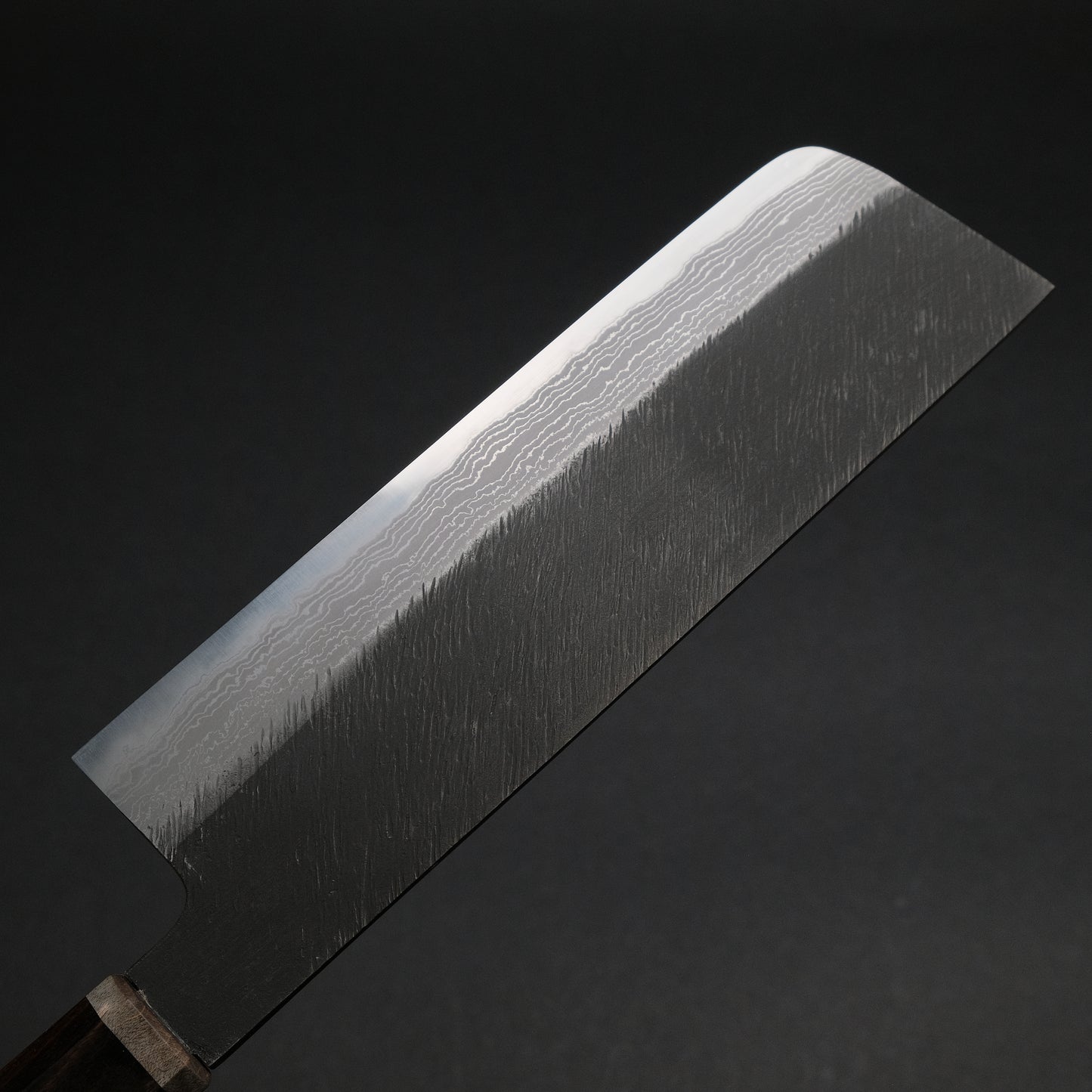 Ajikataya White #2 Matsuba Damascus Nakiri 180 Ebony x Stabilizedwood Handle (#15)