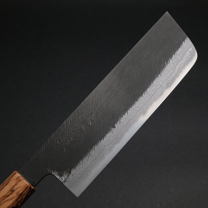 Ajikataya White #2 Matsuba Damascus Nakiri 180 Olive/ Resin Handle (#16)