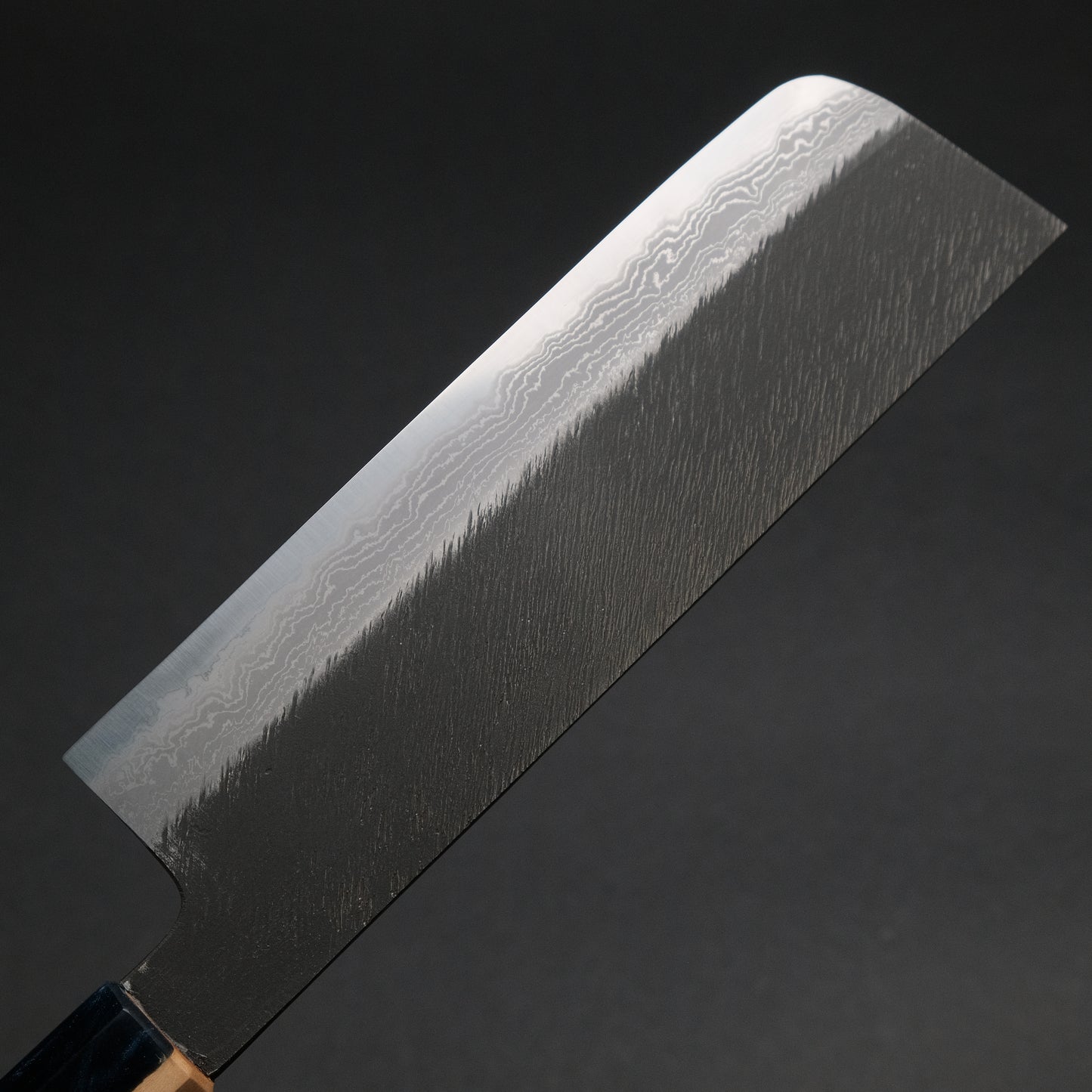 Ajikataya White #2 Matsuba Damascus Nakiri 180 Olive/ Resin Handle (#16)