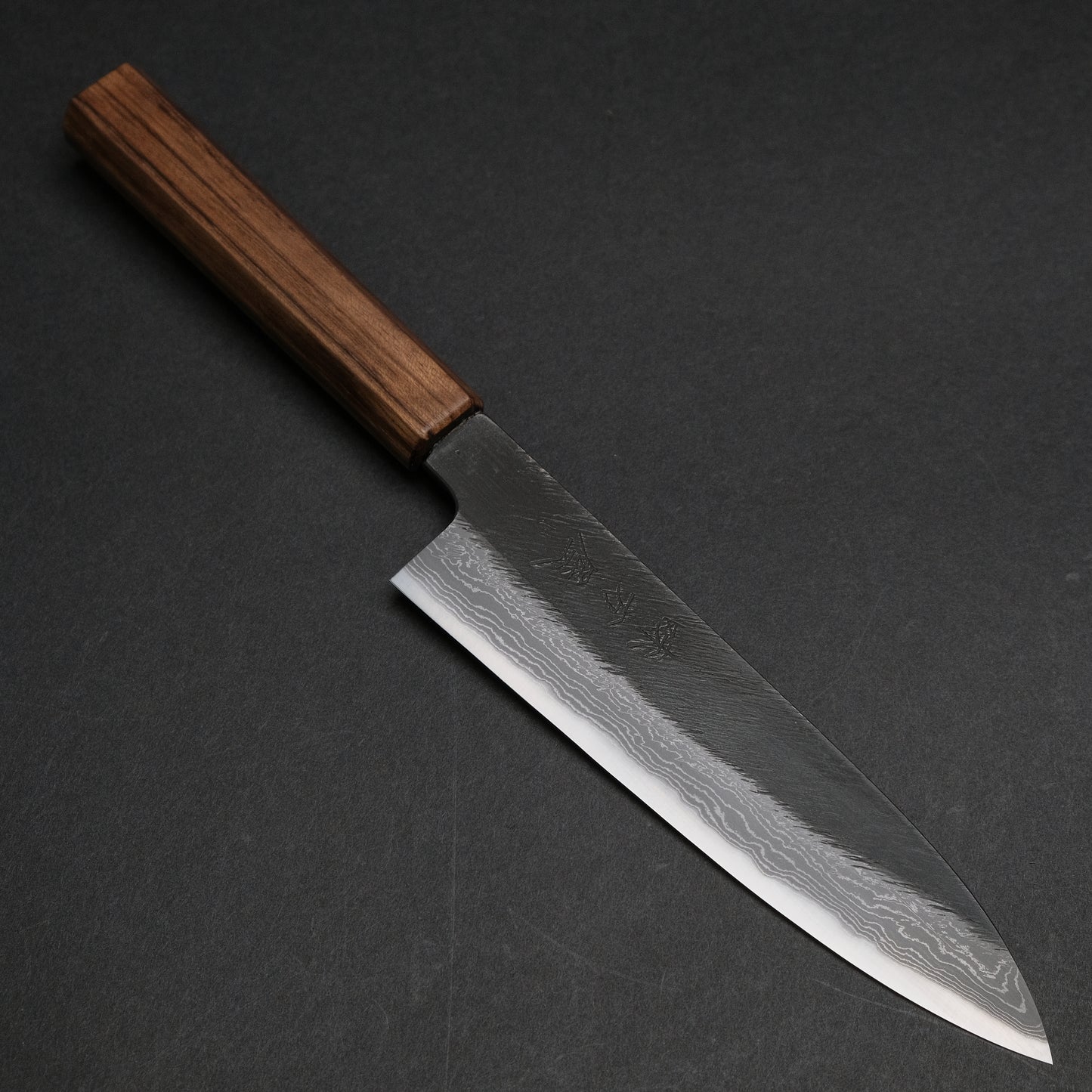 Ajikataya White #2 Matsuba Damascus Petty 150 ObanKole Handle (#70)