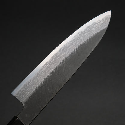 Ajikataya White #2 Matsuba Damascus Petty 150 Olive x Buffalo Horn Handle (#69)