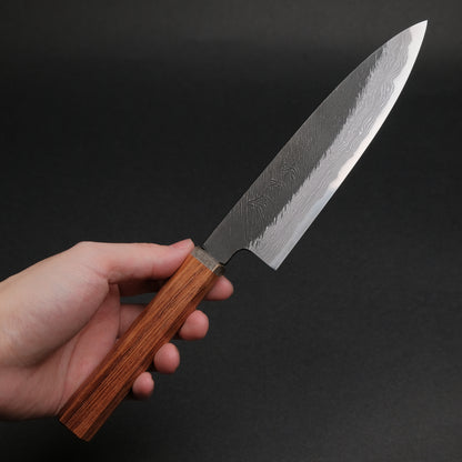 Ajikataya White #2 Matsuba Damascus Petty 150 Rosewood x Stabilizedwood Handle (#27)