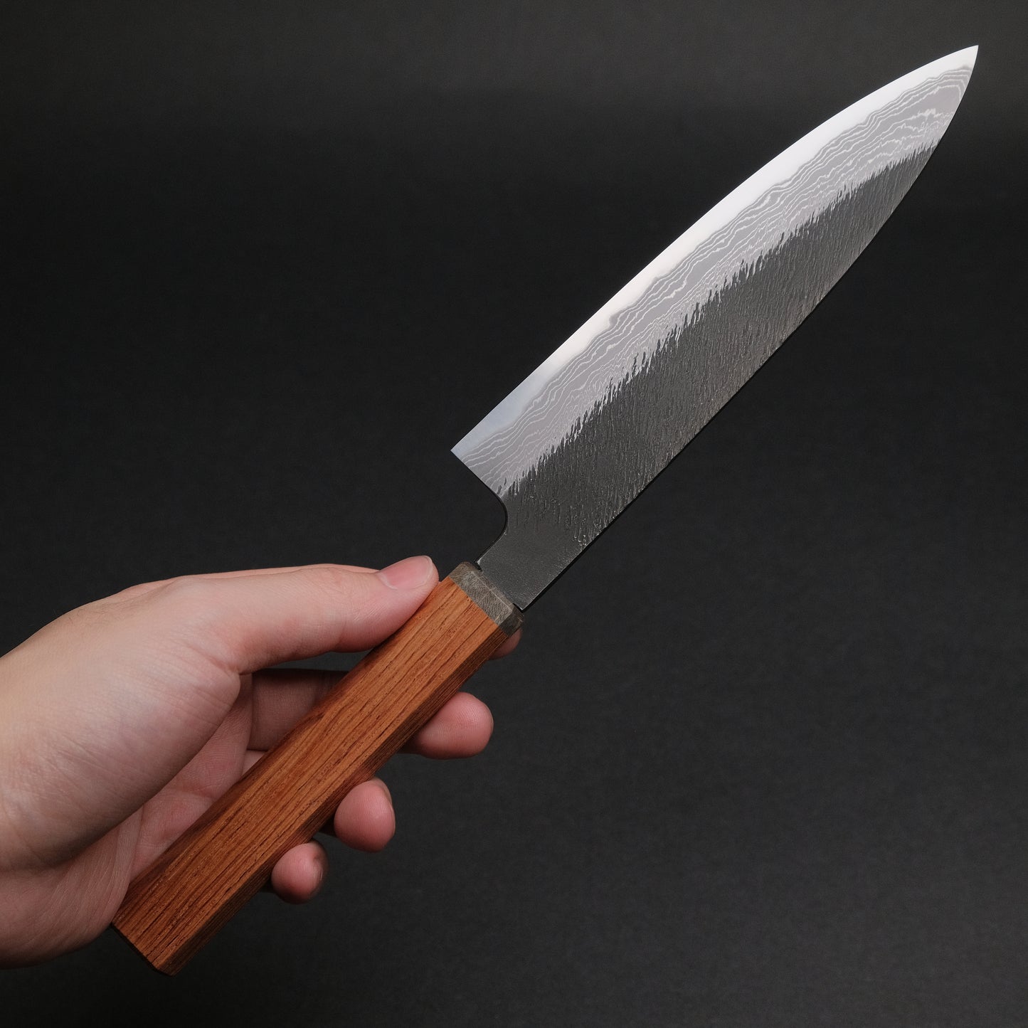 Ajikataya White #2 Matsuba Damascus Petty 150 Rosewood x Stabilizedwood Handle (#27)