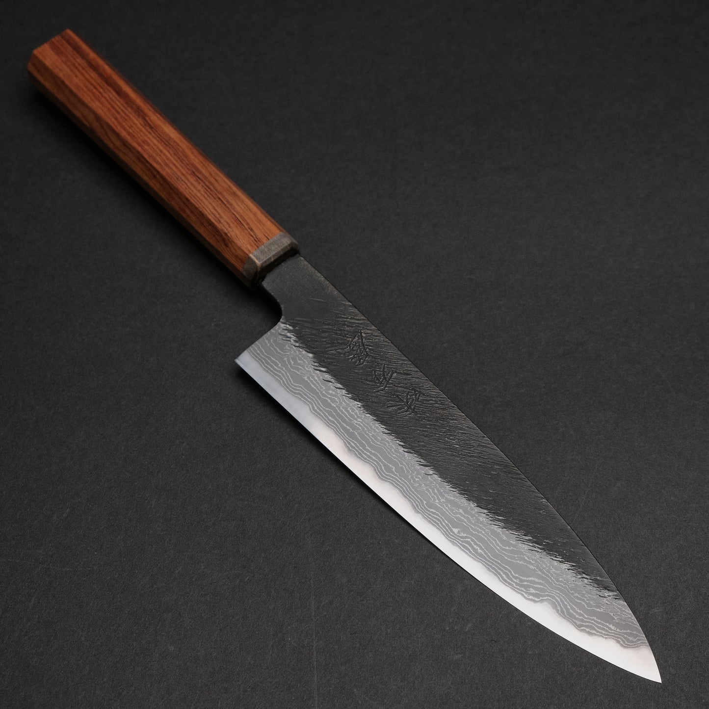 Ajikataya White #2 Matsuba Damascus Petty 150 Rosewood x Stabilizedwood Handle (#27)