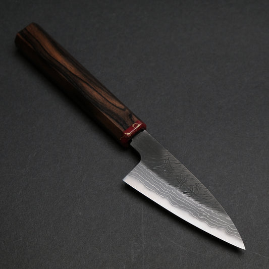 Ajikataya White #2 Matsuba Damascus Petty 80 Ebony x TQP Handle (#31)