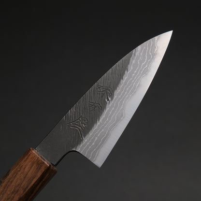 Ajikataya White #2 Matsuba Damascus Petty 80 Obankole Handle (#33)