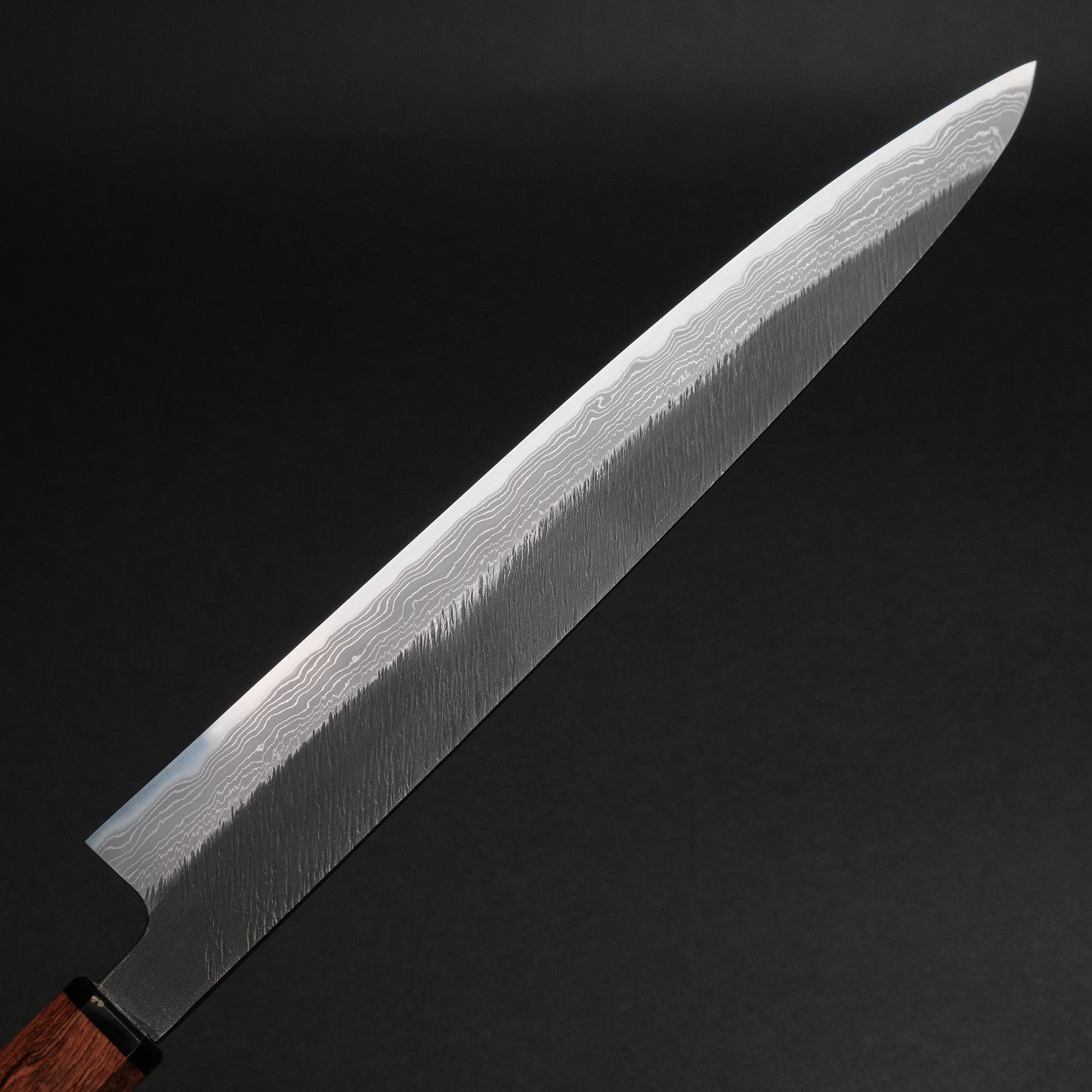 Ajikataya White #2 Matsuba Damascus Sujihiki 270 Rosewood x TQP Handle (#04)