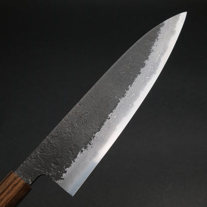 Ajikataya White #2 Nashiji Damascus Gyuto 210 Obankole Handle (#48)