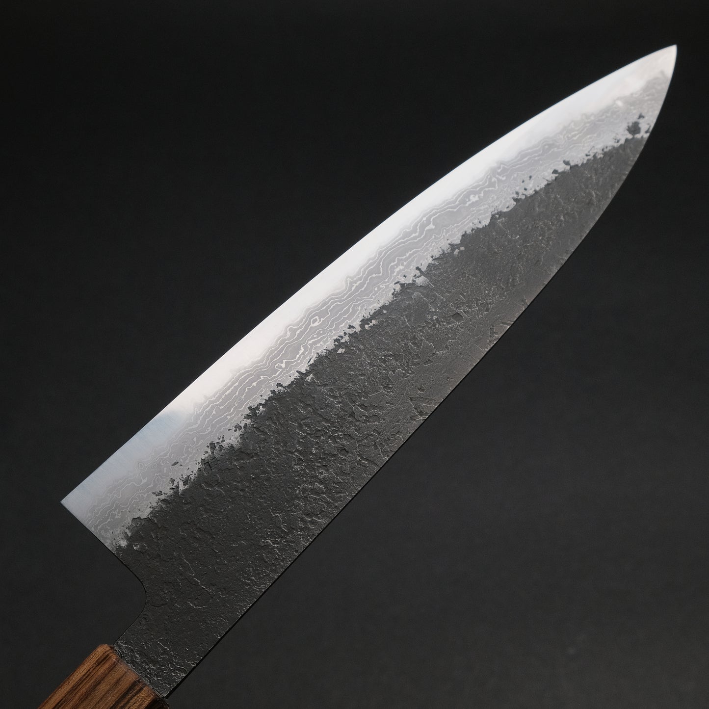 Ajikataya White #2 Nashiji Damascus Gyuto 210 Obankole Handle (#48)