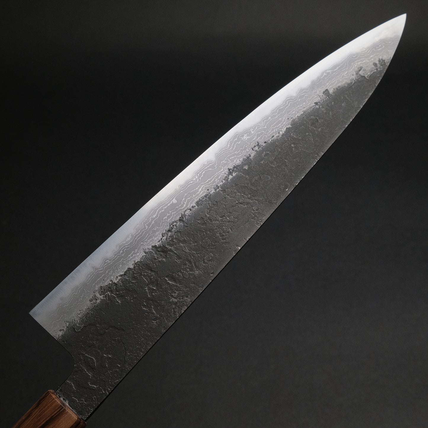 Ajikataya White #2 Nashiji Damascus Gyuto 240 Obankole Handle (#39)