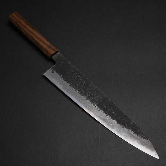 Ajikataya White #2 Nashiji Damascus Gyuto 240 Obankole Handle (#39)