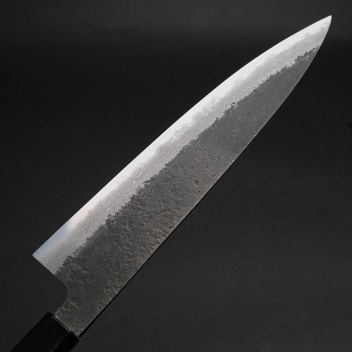 Ajikataya White #2 Nashiji Damascus Gyuto 240 Olive x Buffalo Horn Handle (#40)