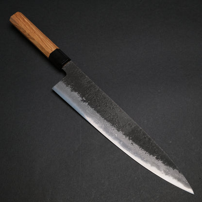 Ajikataya White #2 Nashiji Damascus Gyuto 240 Olive x Buffalo Horn Handle (#40)