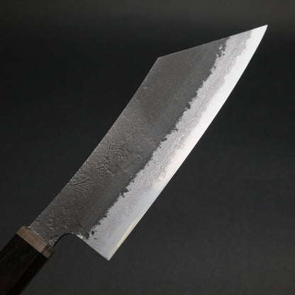 Ajikataya White #2 Nashiji Damascus Hakata 180 Ebony x Stabilizedwood Handle (#56)