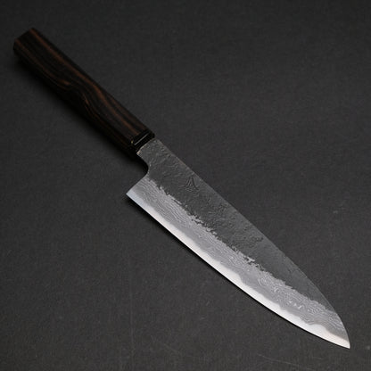 Ajikataya White #2 Nashiji Damascus Petty 150 Ebony x TQP Handle (#63)