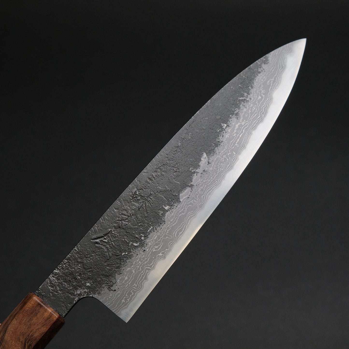 Ajikataya White #2 Nashiji Damascus Petty 150 Obankole Handle (#62)