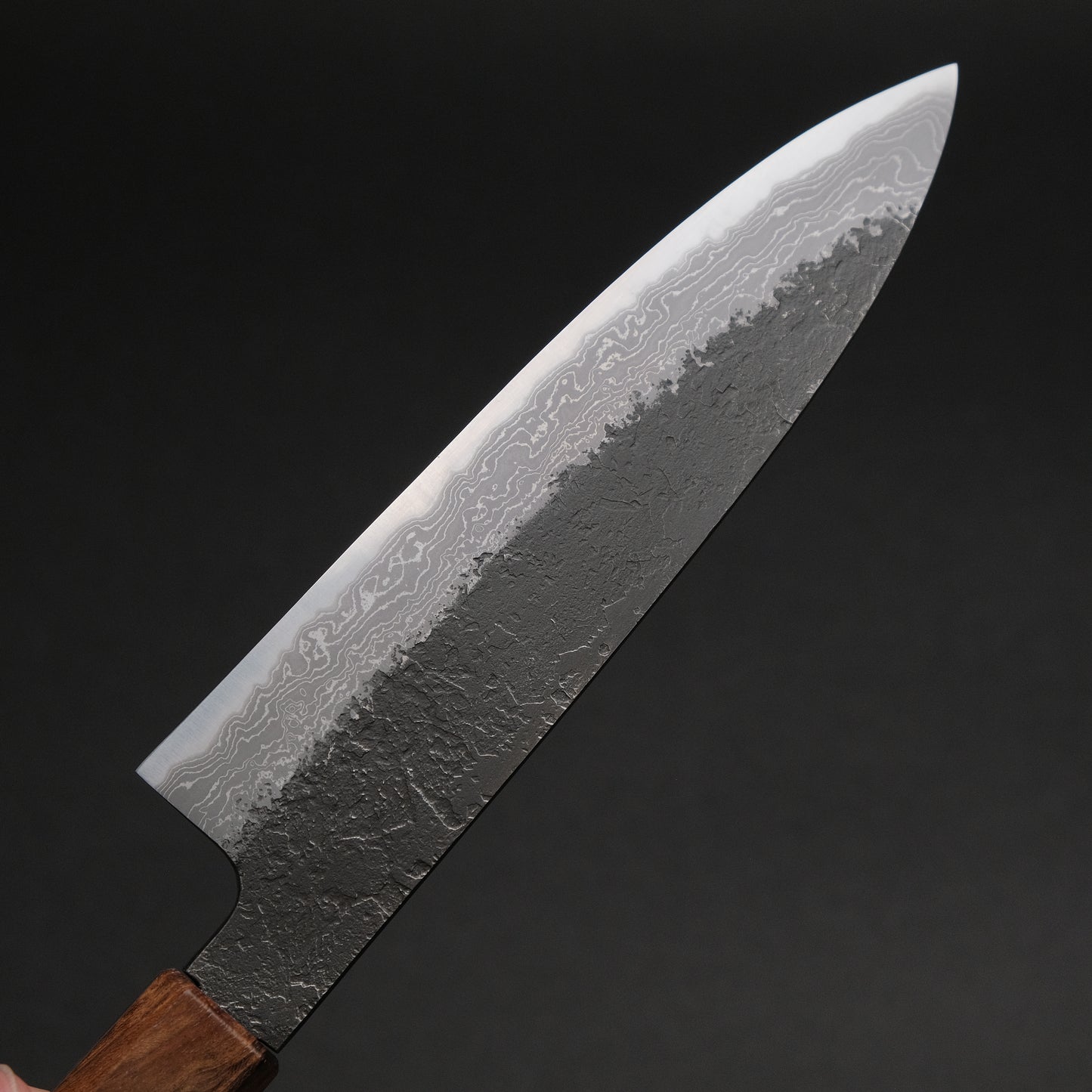 Ajikataya White #2 Nashiji Damascus Petty 150 Obankole Handle (#62)