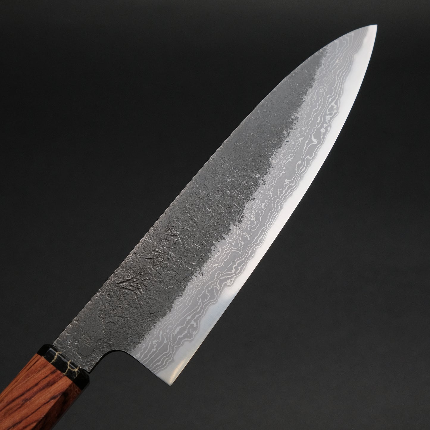 Ajikataya White #2 Nashiji Damascus Petty 150 Rosewood x TQP Handle (#59)