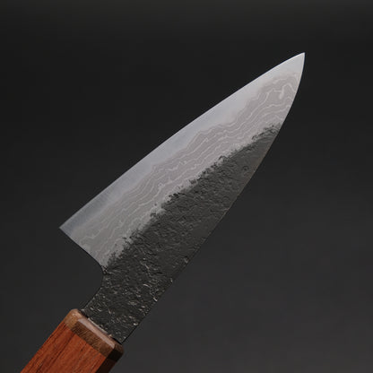 Ajikataya White #2 Nashiji Damascus Petty 85 Rosewood x Stabilizedwood Handle (#67)