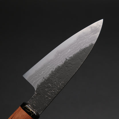 Ajikataya White #2 Nashiji Damascus Petty 85 Rosewood x TQP Handle (#66)