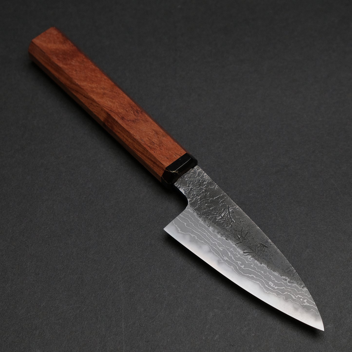 Ajikataya White #2 Nashiji Damascus Petty 85 Rosewood x TQP Handle (#66)