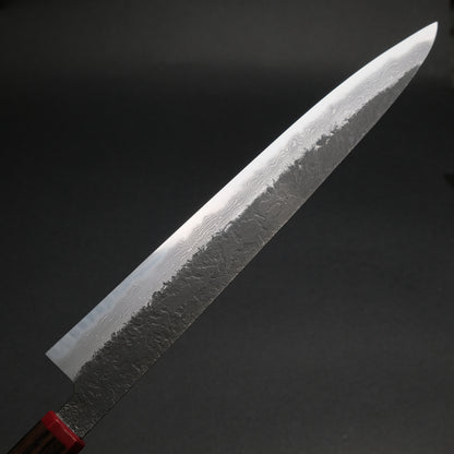 Ajikataya White #2 Nashiji Damascus Sujihiki 270 Ebony x TQP Handle (#38)