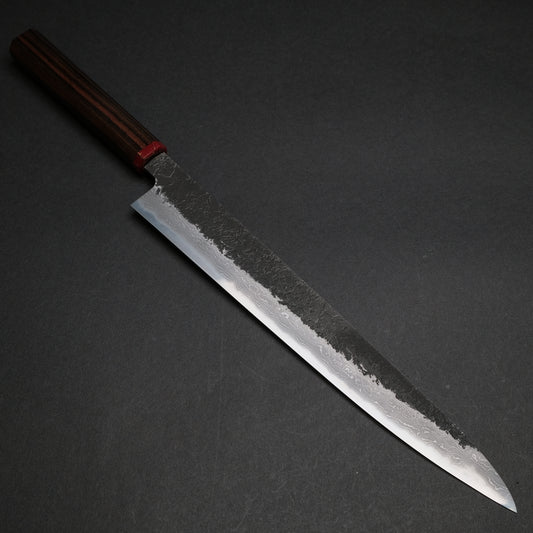 Ajikataya White #2 Nashiji Damascus Sujihiki 270 Ebony x TQP Handle (#38)