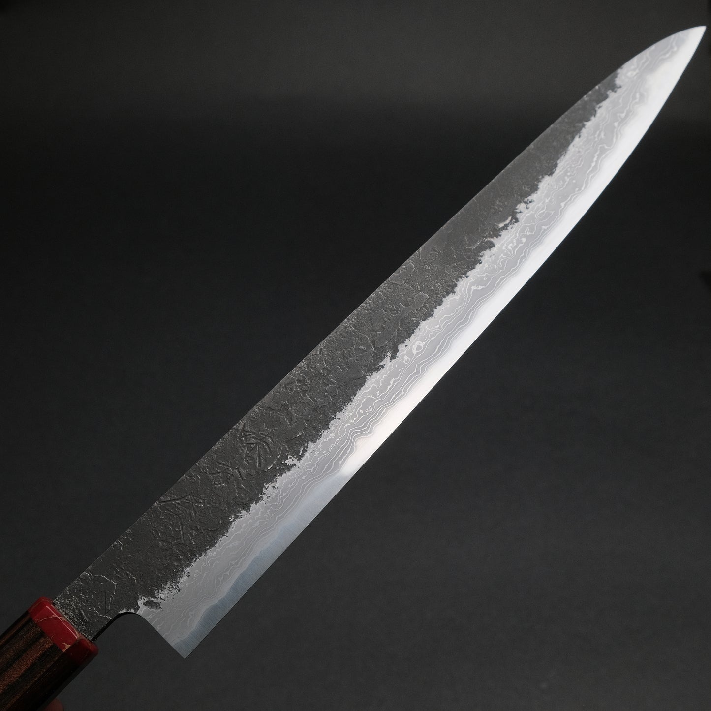 Ajikataya White #2 Nashiji Damascus Sujihiki 270 Ebony x TQP Handle (#38)