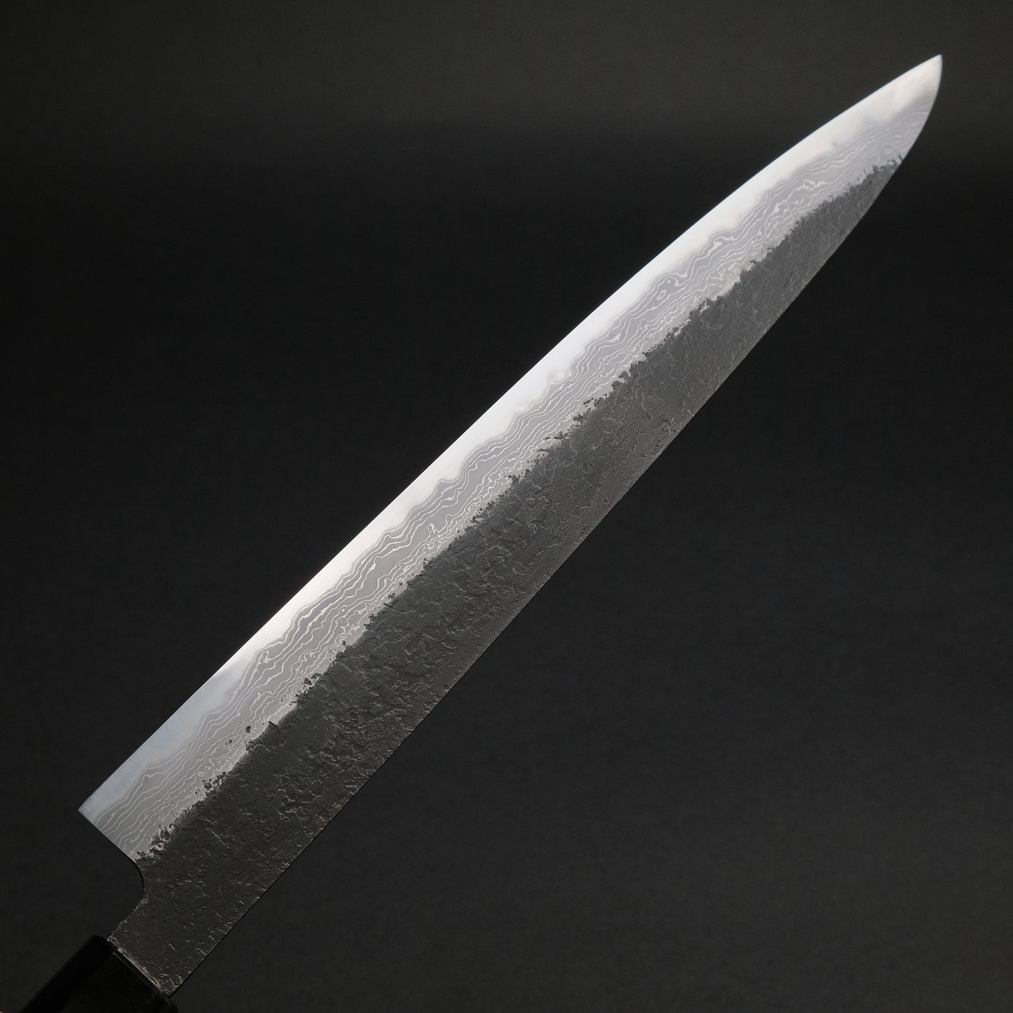 Ajikataya White #2 Nashiji Damascus Sujihiki 270 Olive x Buffalo Horn Handle (#35)