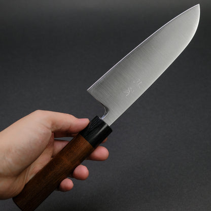 Akifusa Powder Metal Steel Santoku 165mm Tanwood Handle