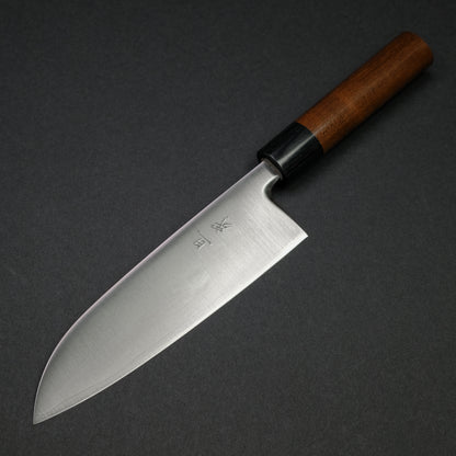 Akifusa Powder Metal Steel Santoku 165mm Tanwood Handle