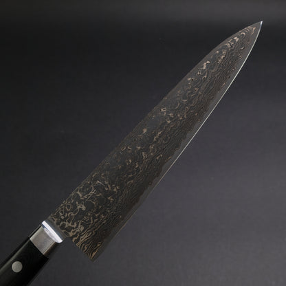 Hitohira FJ SG2 Nickel Damascus Black Gyuto 210mm Linen Micarta Handle