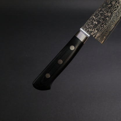 Hitohira FJ SG2 Nickel Damascus Black Gyuto 210mm Linen Micarta Handle