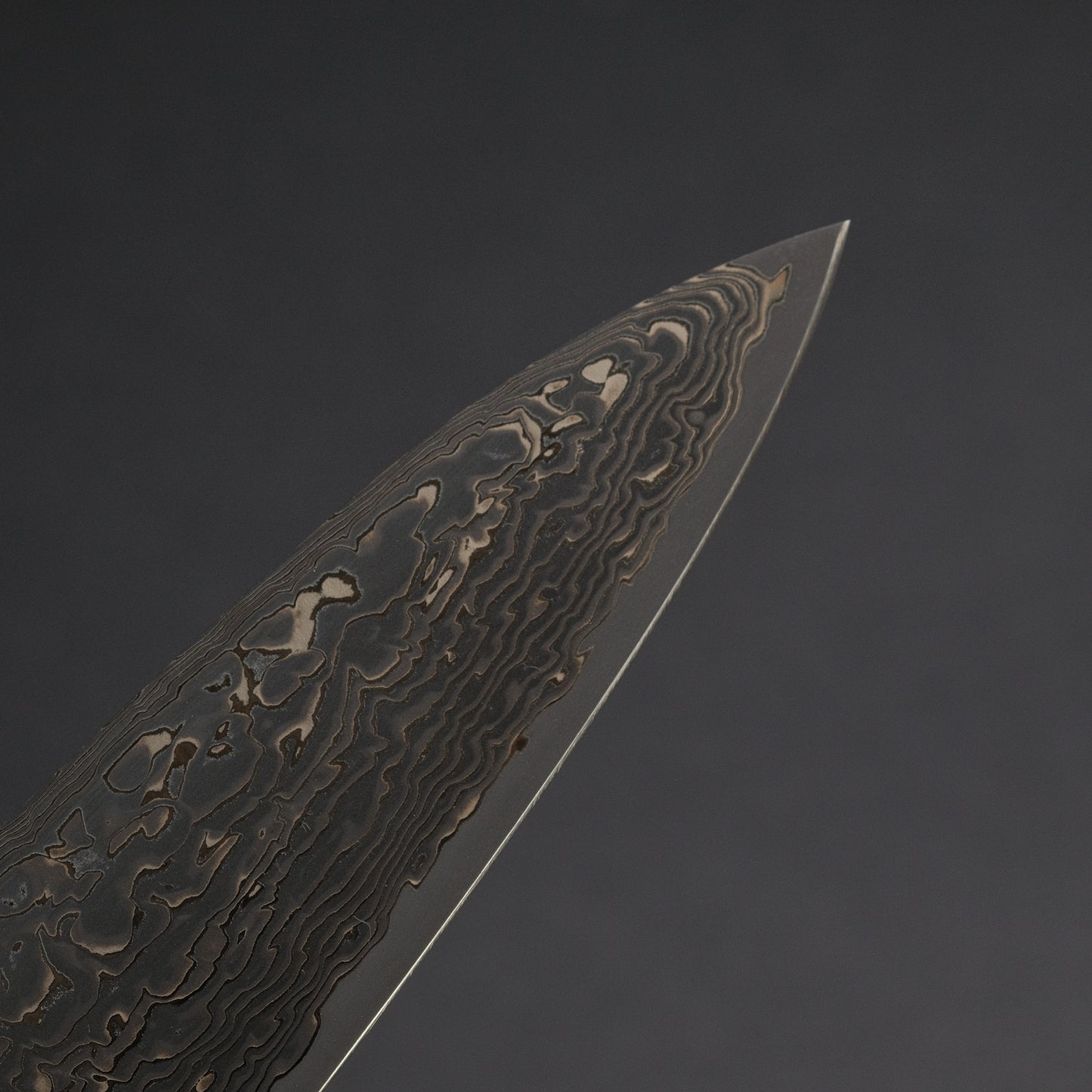 Hitohira FJ SG2 Nickel Damascus Black Gyuto 210mm Linen Micarta Handle