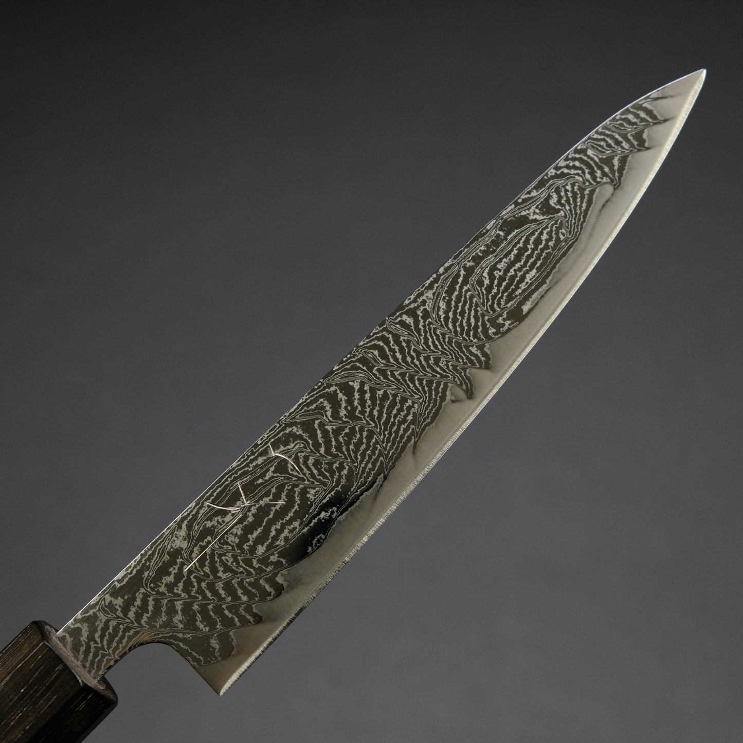 Hitohira Futana Nickel Damascus Petty 135mm Tagayasan Handle