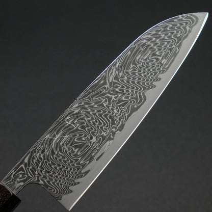 Hitohira Futana Nickel Damascus Santoku 170mm Tagayasan Handle