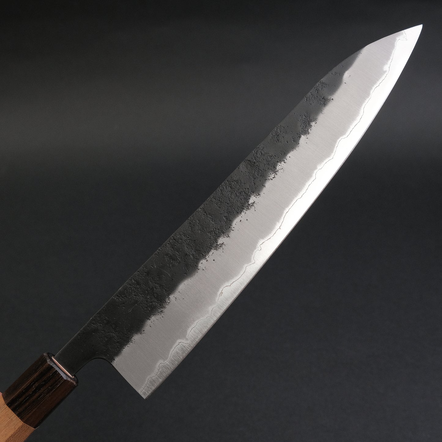 Hitohira Futana SB Kuro Nashiji Gyuto 240mm Cherry Wood Handle