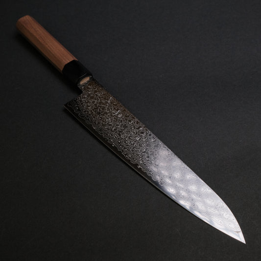 Hitohira HG Damascus Gyuto 240mm Walnut Handle