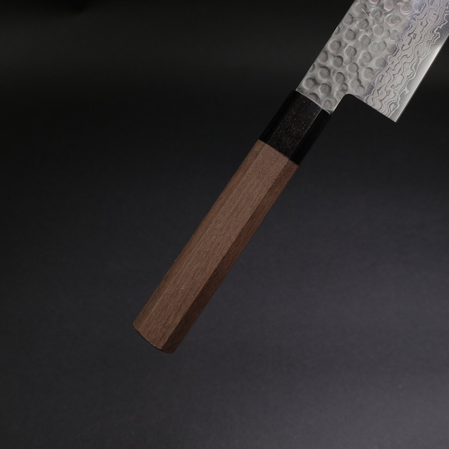 Hitohira HG Tsuchime Damascus Gyuto 240mm Walnut Handle