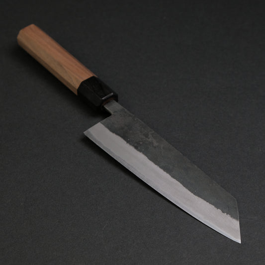 Hitohira Harima Forged Blue #2 Stainless Clad Kurouchi Bunka 165mm Walnut Handle