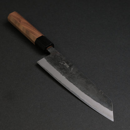 Hitohira Harima Forged Blue #2 Stainless Clad Kurouchi Bunka 180mm Walnut Handle