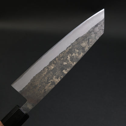 Hitohira Harima Forged Blue #2 Stainless Clad Kurouchi Bunka 180mm Walnut Handle