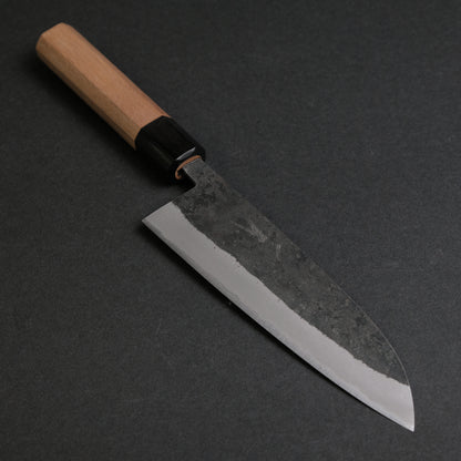 Hitohira Harima Forged Blue #2 Stainless Clad Kurouchi Santoku Walnut Handle