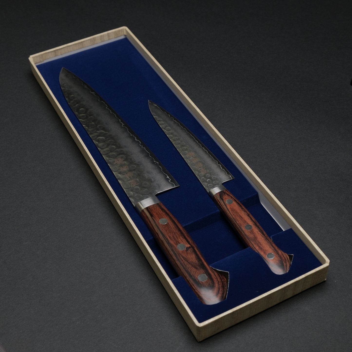 Hitohira Imojiya HG Tsuchime Knife Set (Petty 135mm & Gyuto 210mm)